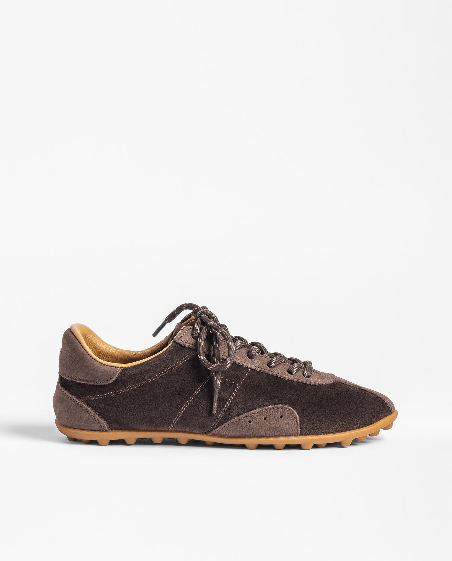 Yokono Lyon-262 sneakers donna marrone scuro pelle