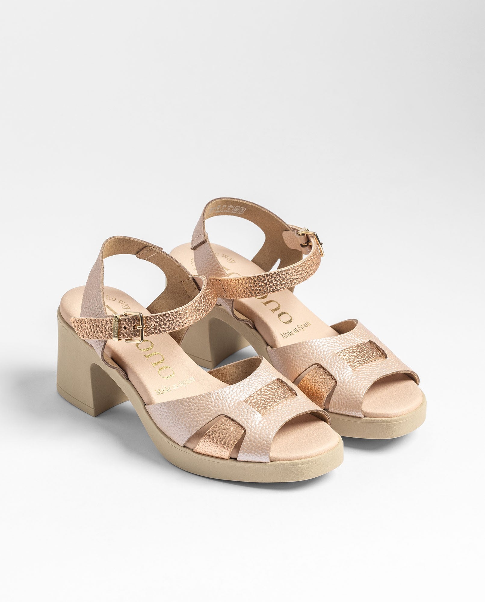 Yokono BLAY-262 sandali con tacco multicolor in pelle