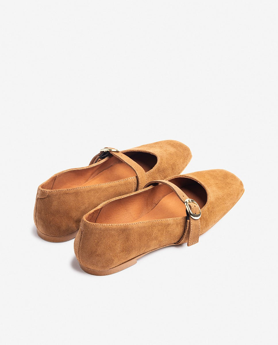 Yokono Lenna-104 ballerine donna marroni punta quadrata