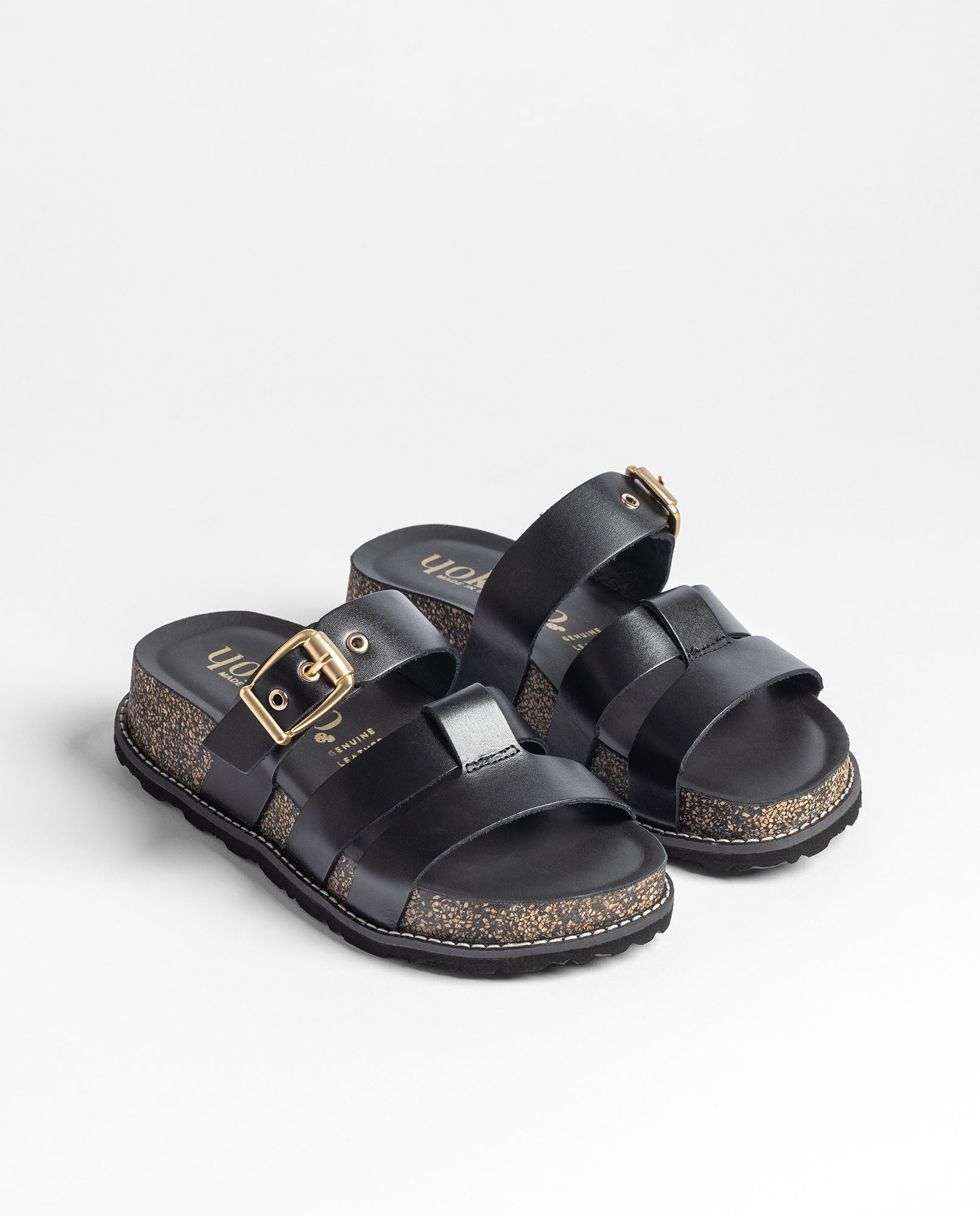 Yokono OCA-260 sandali con plateau nero sughero