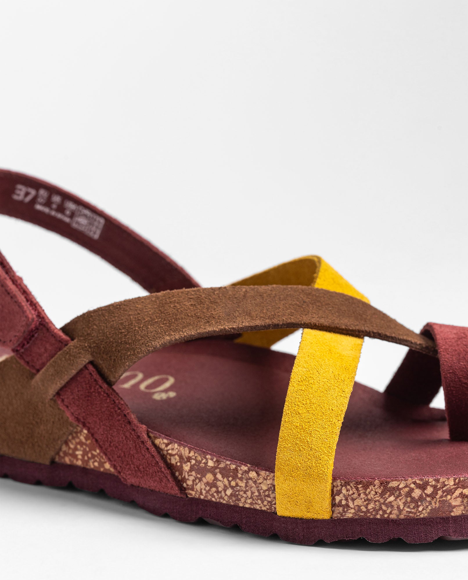 Yokono ONLY-718 sandali bassi donna bordeaux velcro