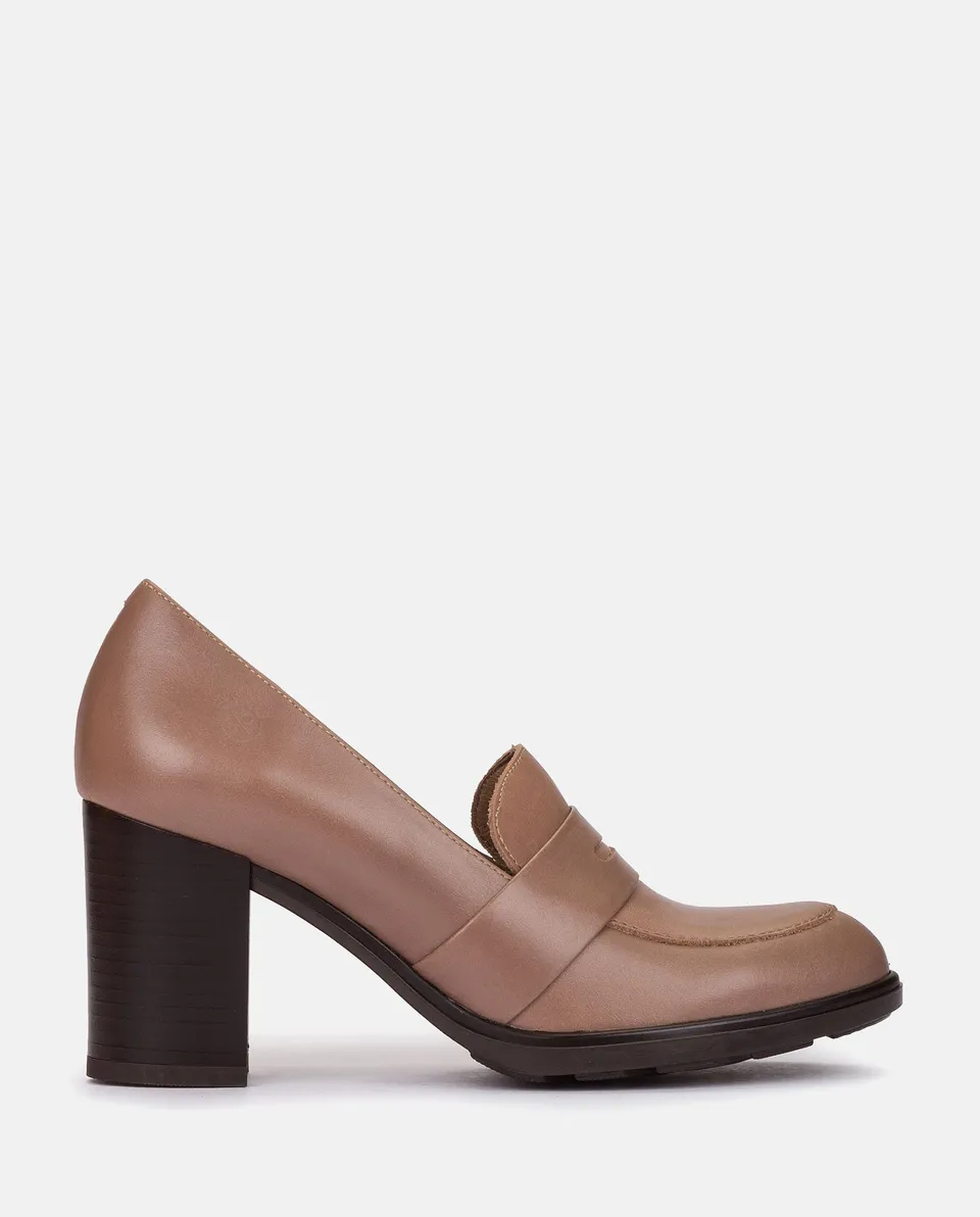 Yokono Kiel-001 décolleté mocassino rosa tacco 9 cm