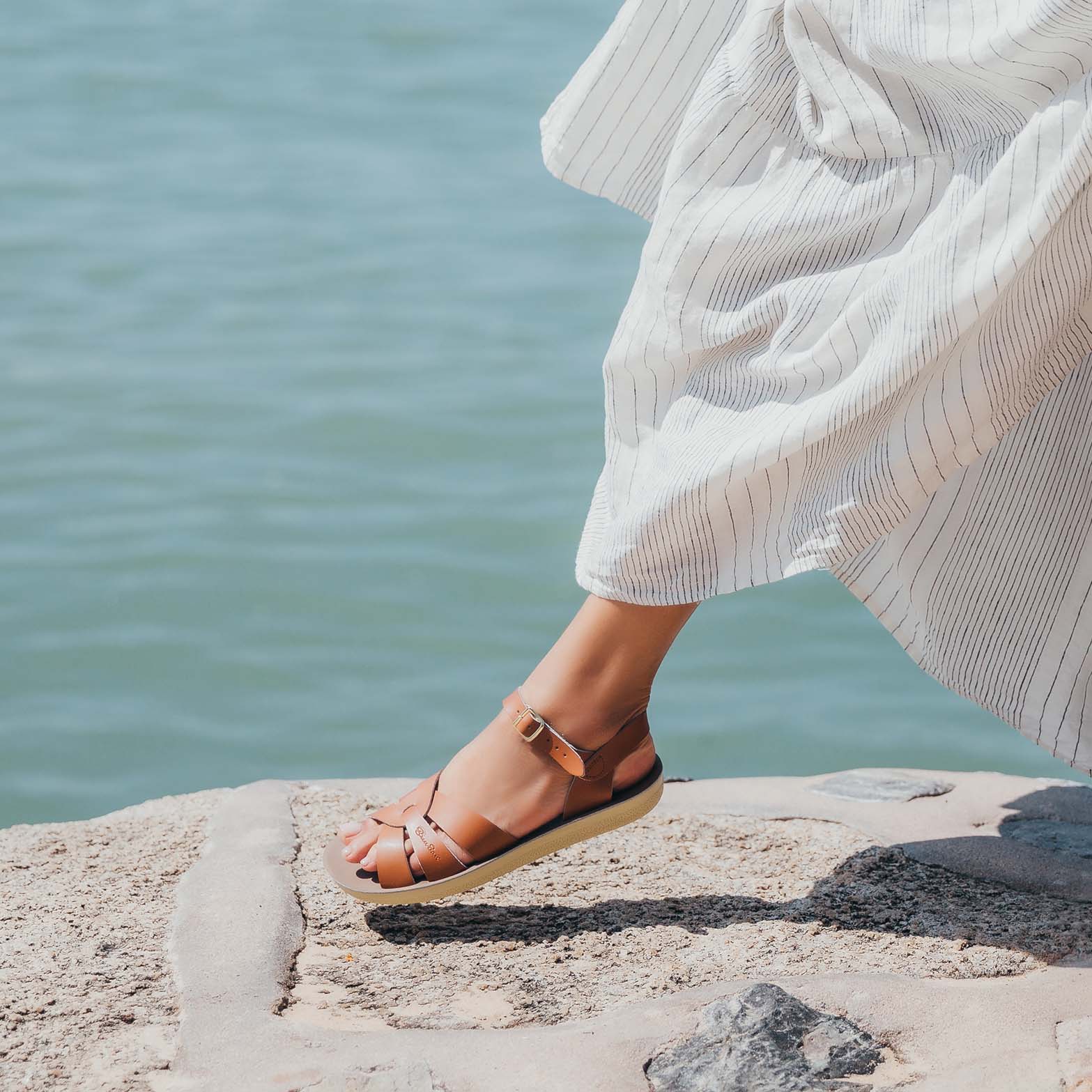 Salt-Water Sandals Swimmer sandali donna marrone in cuoio
