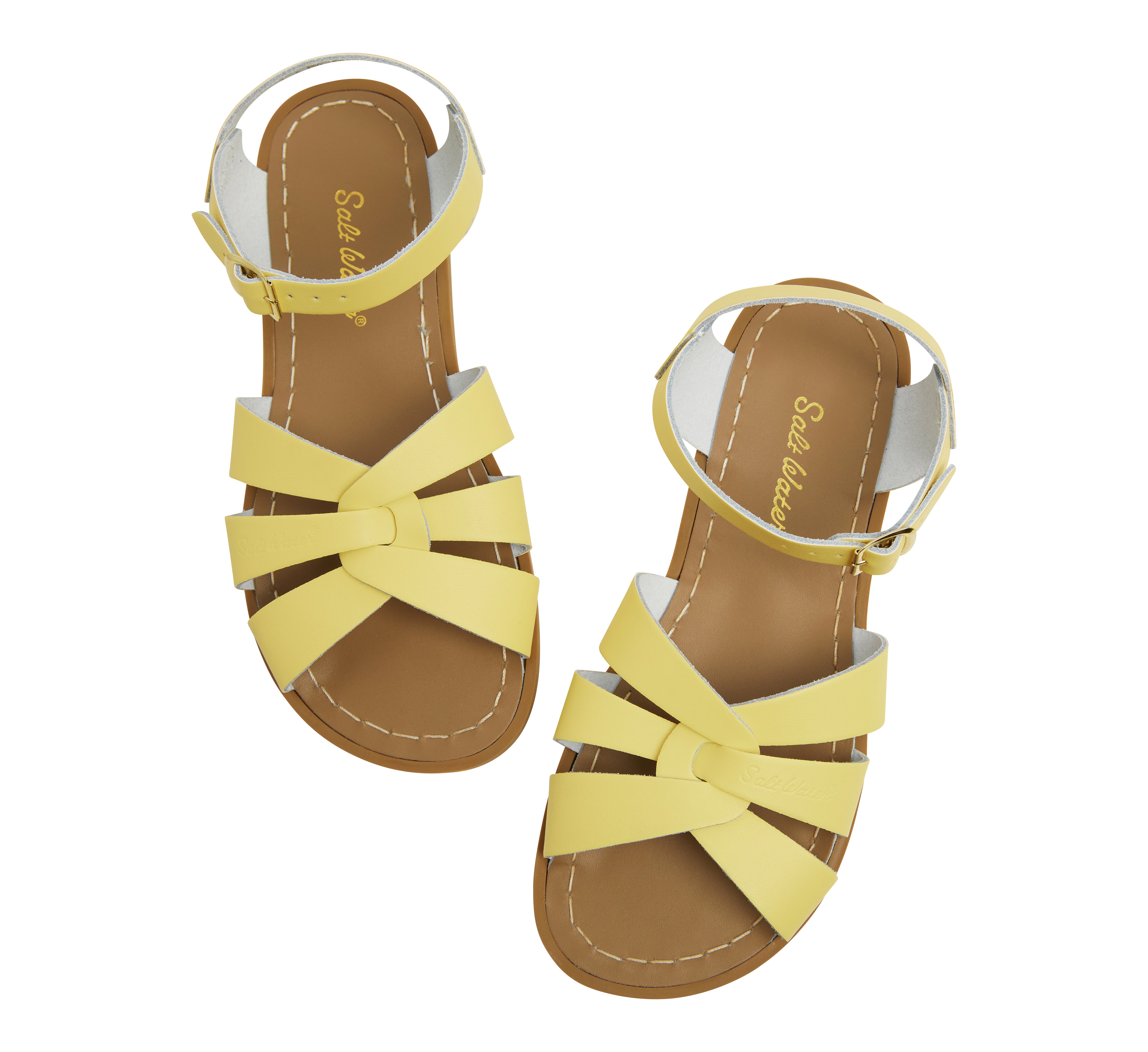 Salt-Water Original sandali donna giallo burro in cuoio