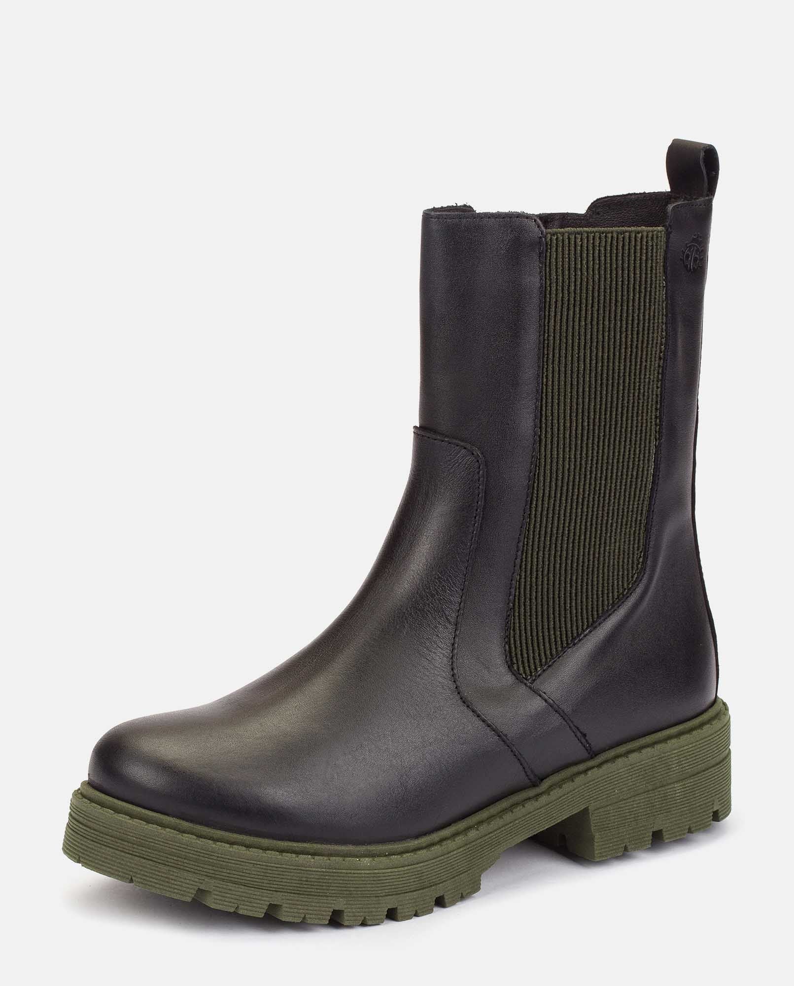 Yokono Berna 009 stivaletti donna nero pelle