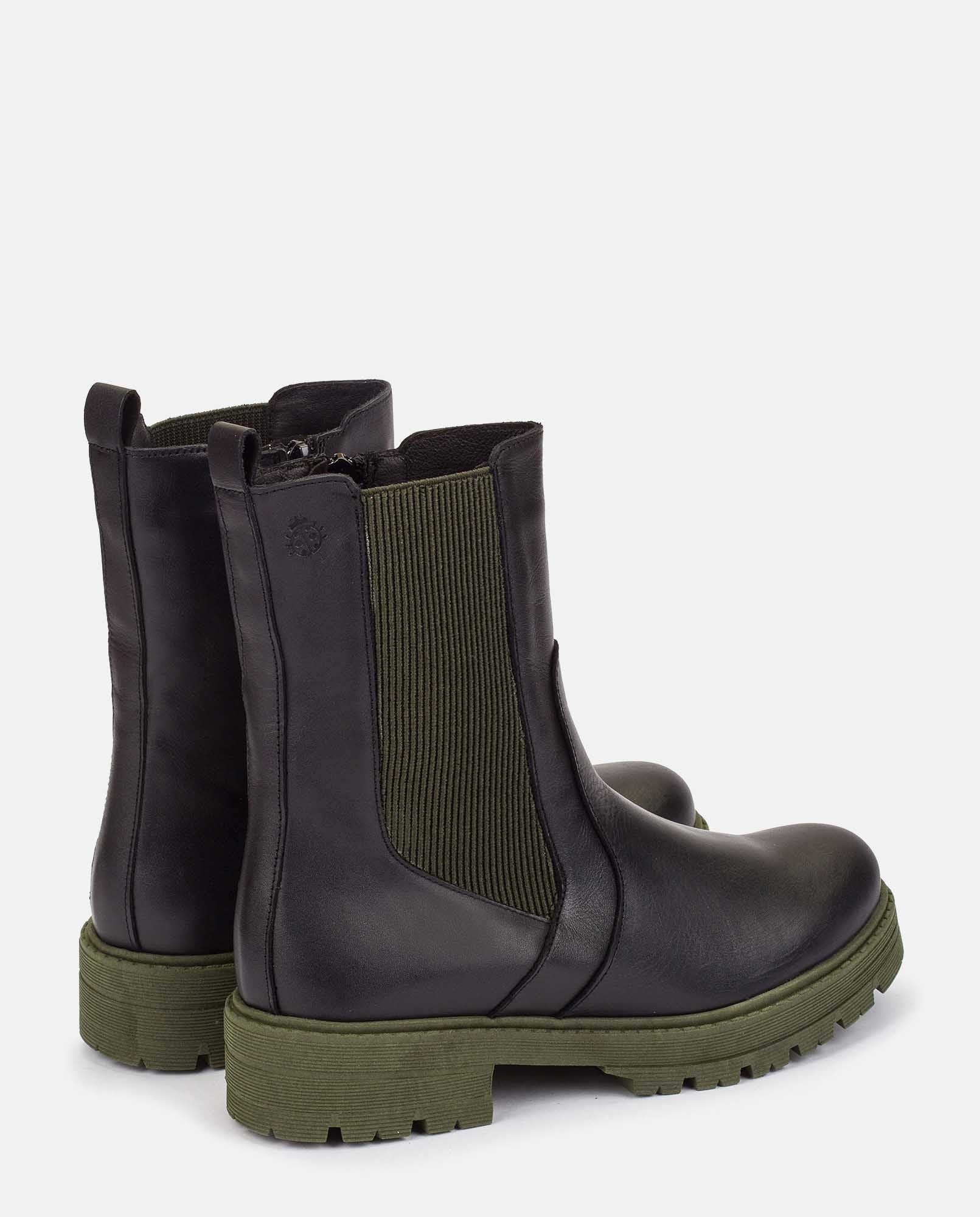 Yokono Berna 009 stivaletti donna nero pelle