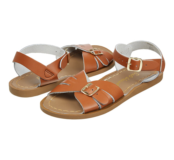 Salt-Water Sandals Classic sandali bambini beige in cuoio
