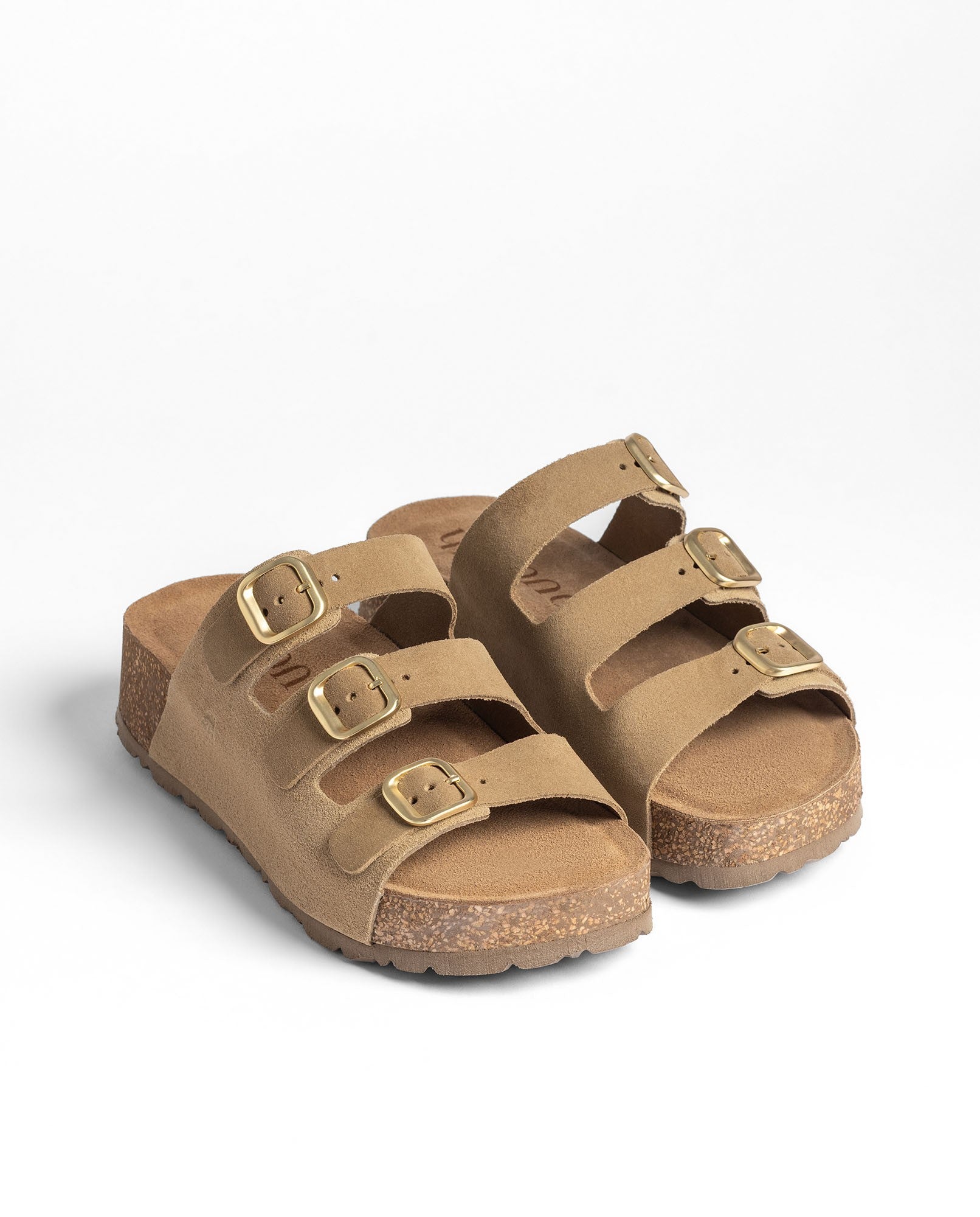 Yokono Wiwi 263 sandali plateau marrone chiaro pelle