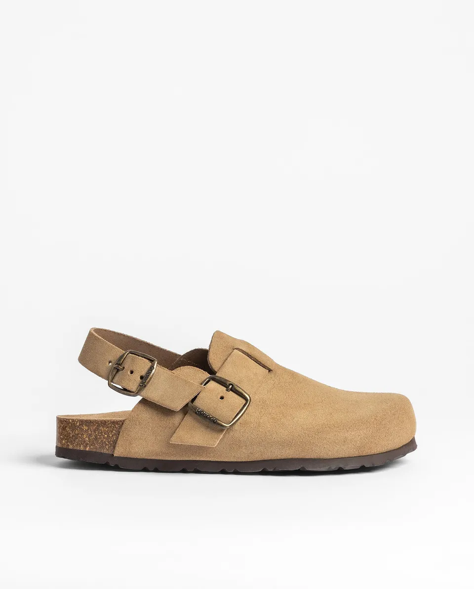 Yokono 600 zoccoli donna beige con fibbia