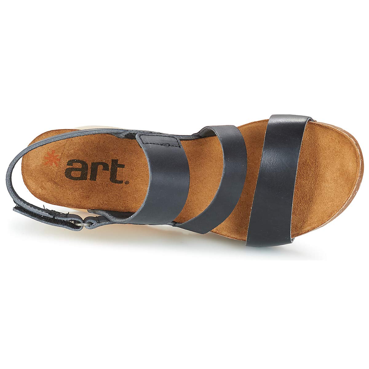ART Borne sandali donna punta aperta EU 39 zeppa legno